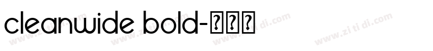 cleanwide bold字体转换